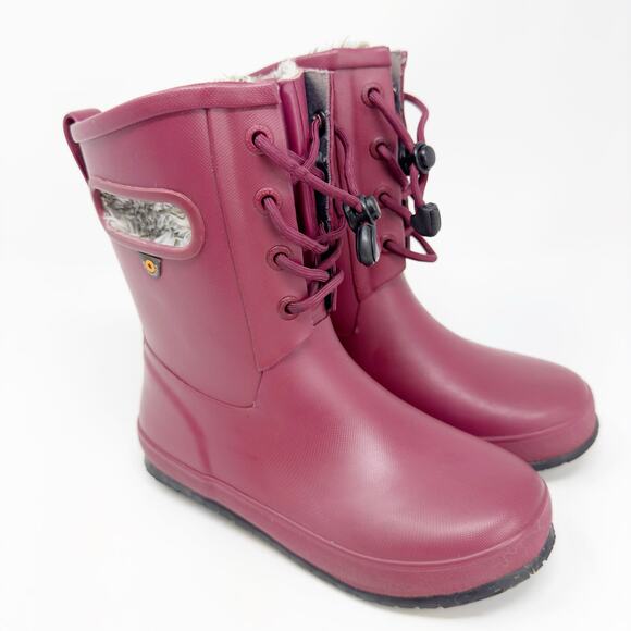 BOGS Kid Amanda Plush Lace Snow Boot 3 - Picture 1 of 7